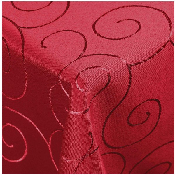 DecoHomeTextil Heimtextilmanufaktur Tischdecke Kringel Circle Tafeldecke Ornamente Damast Tischdecke