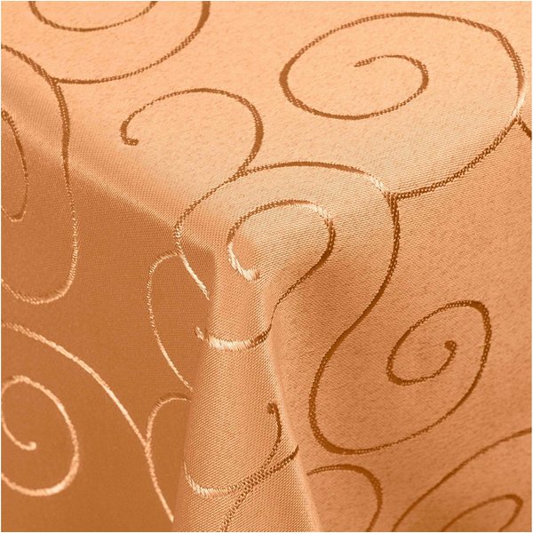 DecoHomeTextil Heimtextilmanufaktur Tischdecke Kringel Circle Tafeldecke Ornamente Damast Tischdecke