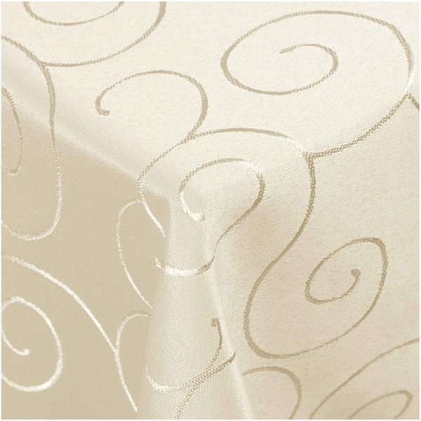 DecoHomeTextil Heimtextilmanufaktur Tischdecke Kringel Circle Tafeldecke Ornamente Damast Tischdecke