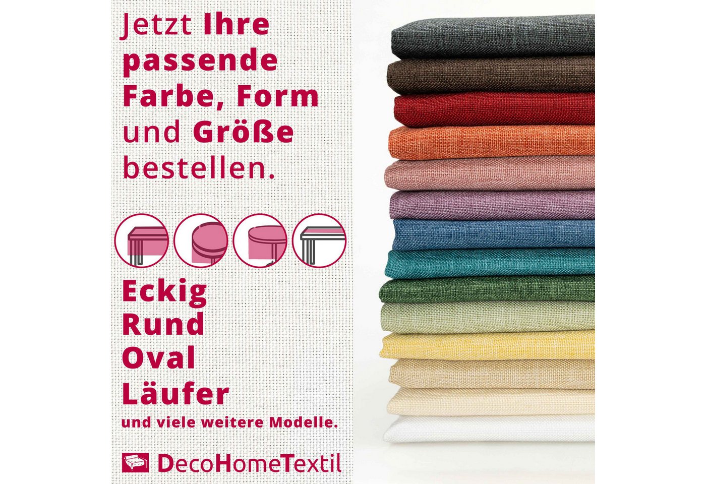 DecoHomeTextil Heimtextilmanufaktur Tischdecke Leinen Optik Tischdecke Tischtuch Abwaschbar Wasserabweisend – Bild 3 von 5