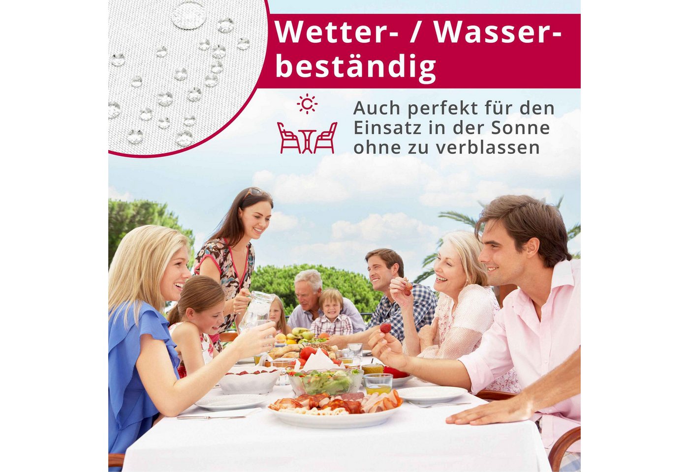DecoHomeTextil Heimtextilmanufaktur Tischdecke Leinen Optik Tischdecke Tischtuch Abwaschbar Wasserabweisend – Bild 5 von 5