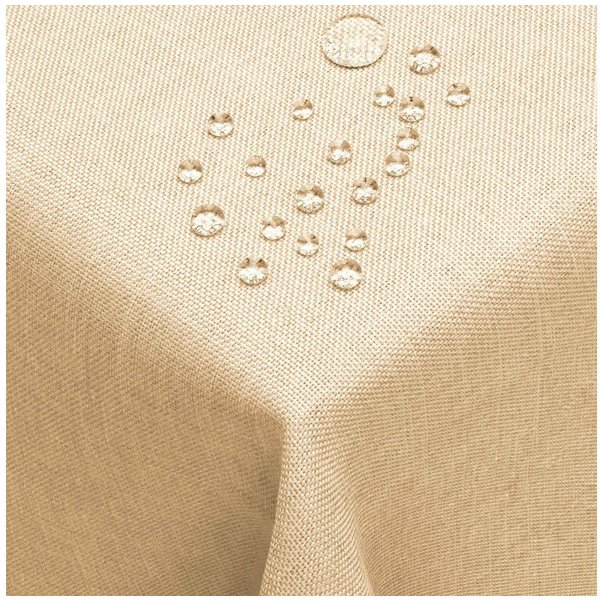 DecoHomeTextil Heimtextilmanufaktur Tischdecke Leinen Optik Tischdecke Tischtuch Abwaschbar Wasserabweisend