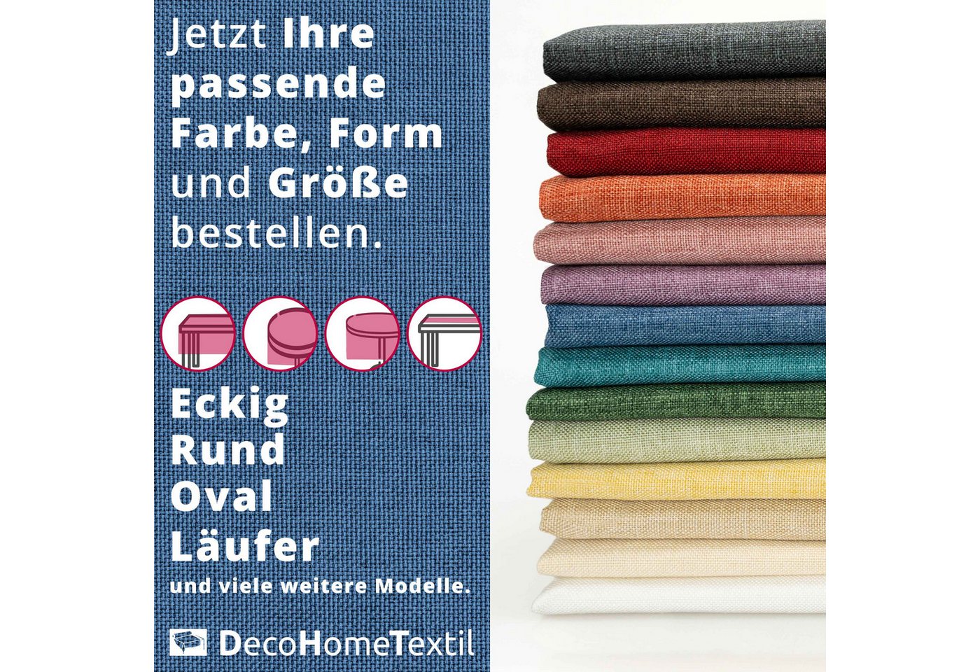 DecoHomeTextil Heimtextilmanufaktur Tischdecke Leinen Optik Tischdecke Tischtuch Abwaschbar Wasserabweisend – Bild 3 von 5
