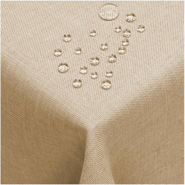 DecoHomeTextil Heimtextilmanufaktur Tischdecke Leinen Optik Tischdecke Tischtuch Abwaschbar Wasserabweisend