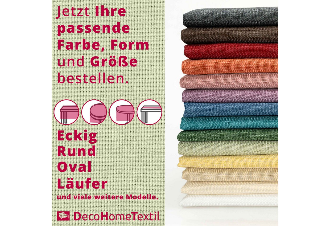 DecoHomeTextil Heimtextilmanufaktur Tischdecke Leinen Optik Tischdecke Tischtuch Abwaschbar Wasserabweisend – Bild 3 von 5