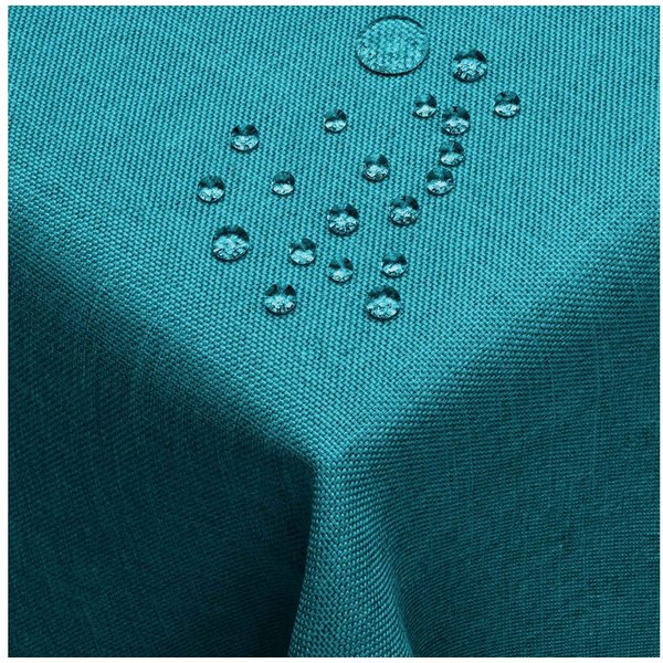 DecoHomeTextil Heimtextilmanufaktur Tischdecke Leinen Optik Tischdecke Tischtuch Abwaschbar Wasserabweisend