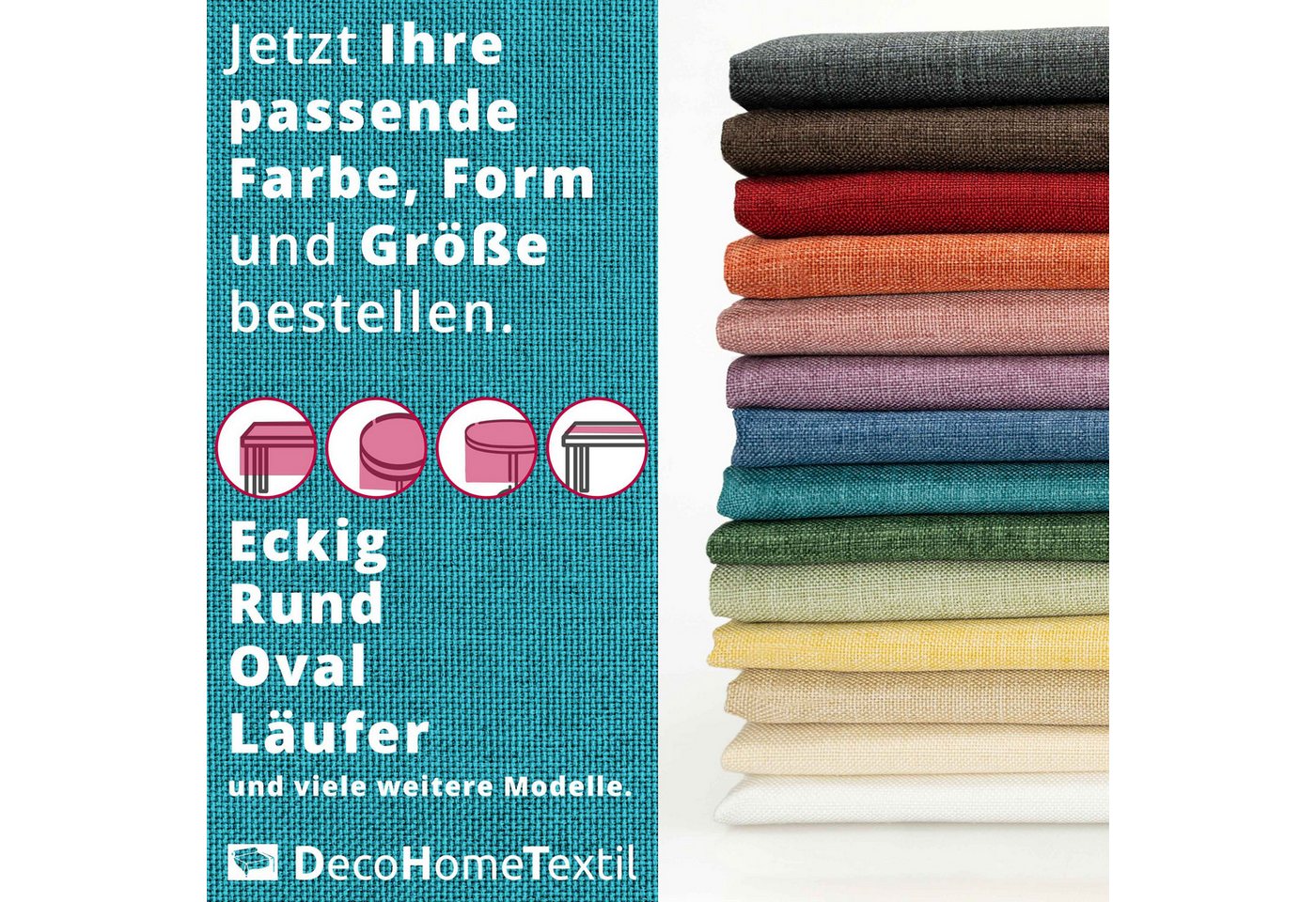 DecoHomeTextil Heimtextilmanufaktur Tischdecke Leinen Optik Tischdecke Tischtuch Abwaschbar Wasserabweisend – Bild 3 von 5