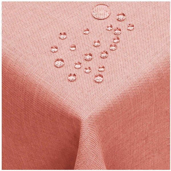 DecoHomeTextil Heimtextilmanufaktur Tischdecke Leinen Optik Tischdecke Tischtuch Abwaschbar Wasserabweisend