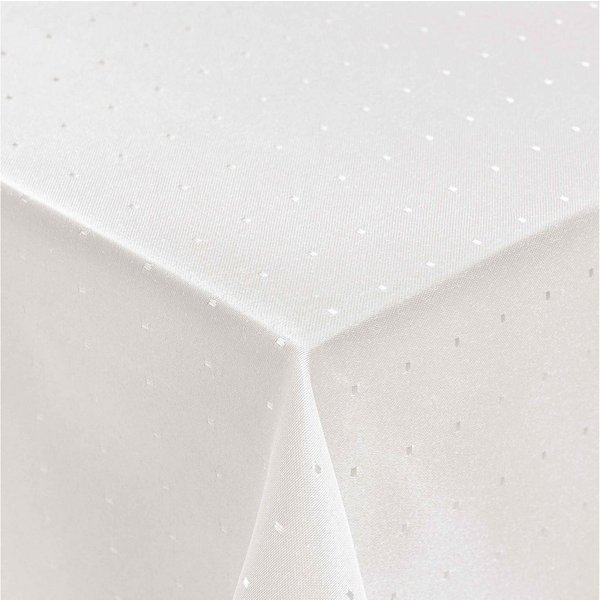 DecoHomeTextil Heimtextilmanufaktur Tischdecke Punkte Muster Optik Damast Tafeldecke Pflegeleicht