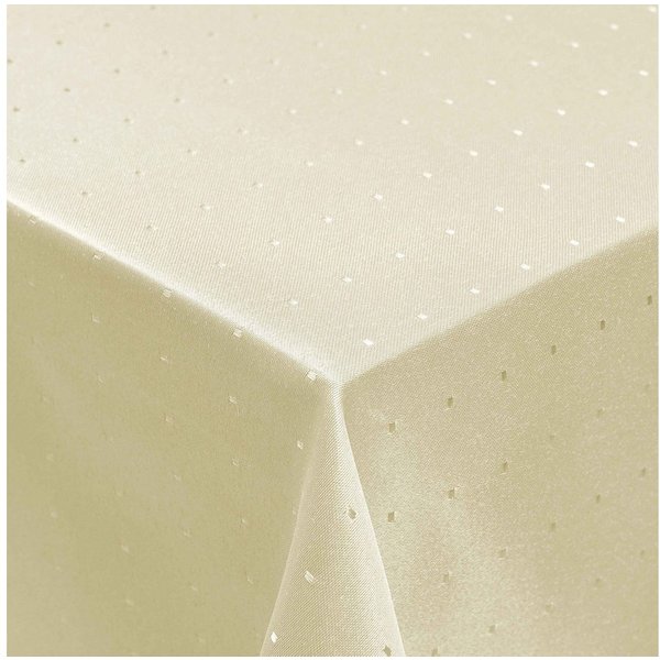 DecoHomeTextil Heimtextilmanufaktur Tischdecke Punkte Muster Optik Damast Tafeldecke Pflegeleicht