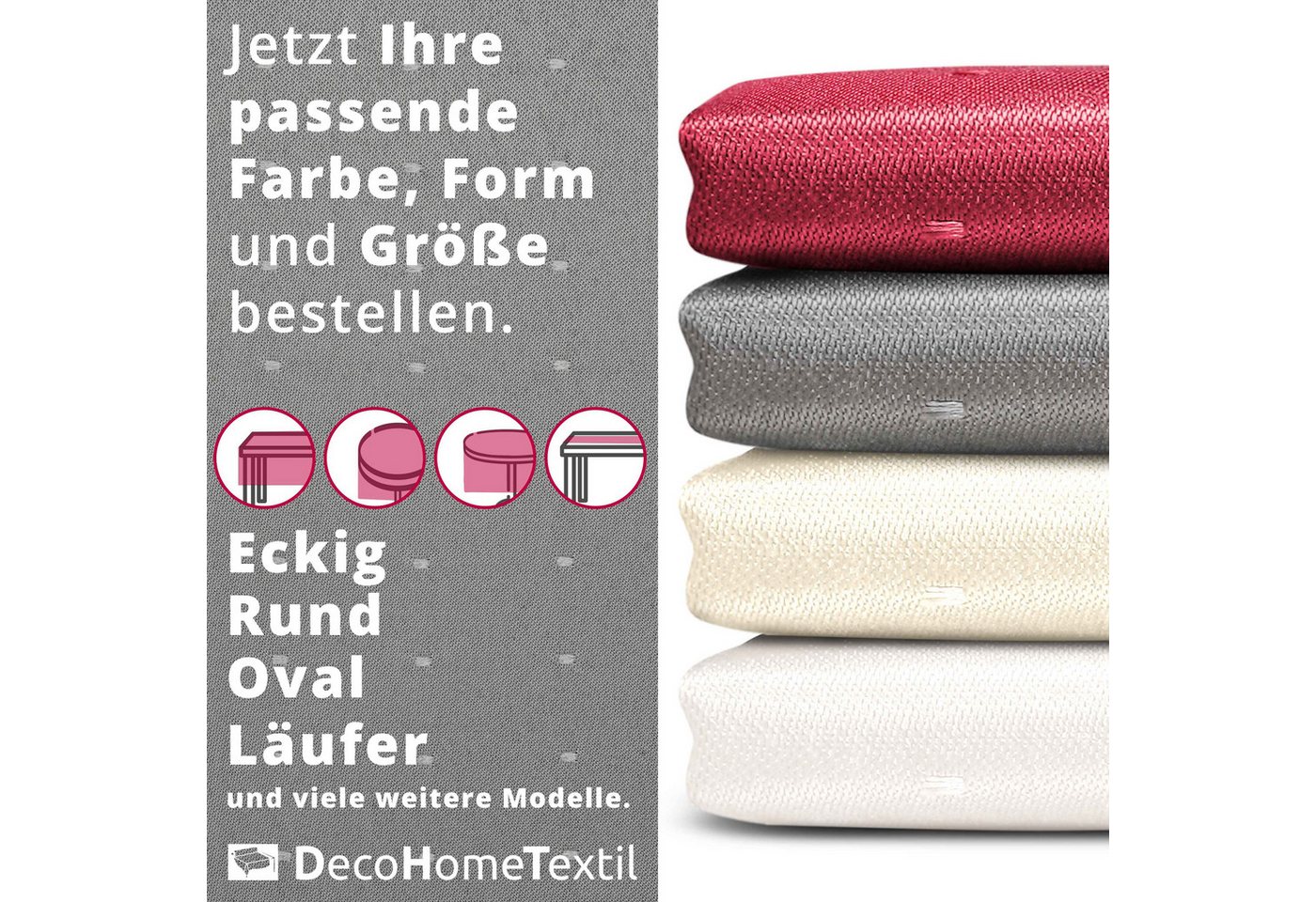 DecoHomeTextil Heimtextilmanufaktur Tischdecke Punkte Muster Optik Damast Tafeldecke Pflegeleicht – Bild 3 von 5