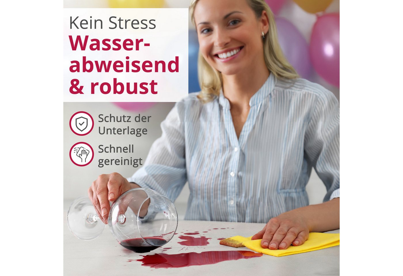 DecoHomeTextil Heimtextilmanufaktur Tischdecke Rolle Vliesstoff Tischläufer Vlies wasserabweisend – Bild 2 von 5