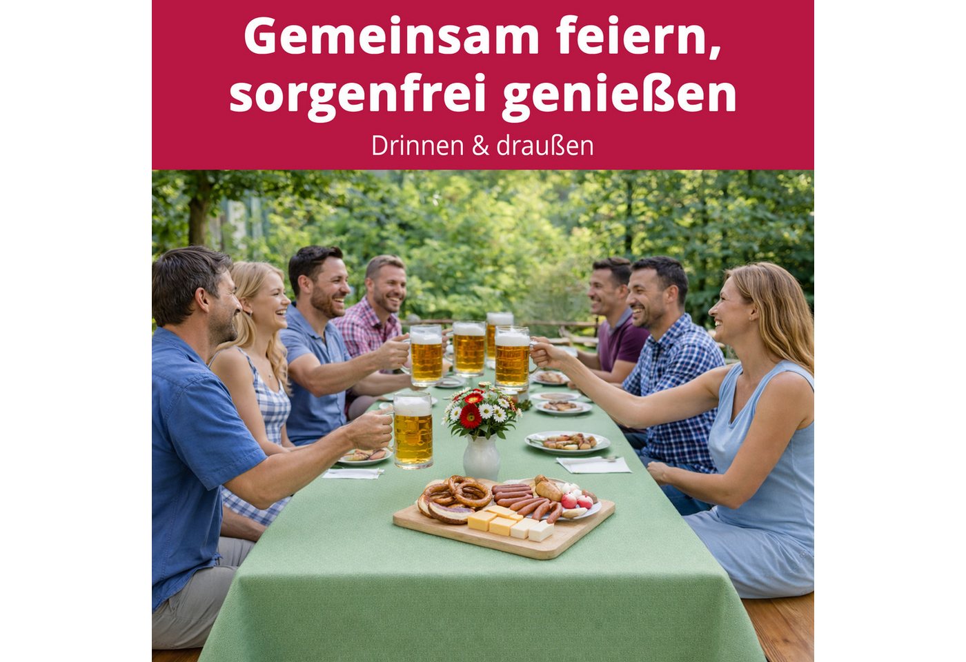DecoHomeTextil Heimtextilmanufaktur Tischdecke Rolle Vliesstoff Tischläufer Vlies wasserabweisend – Bild 5 von 5