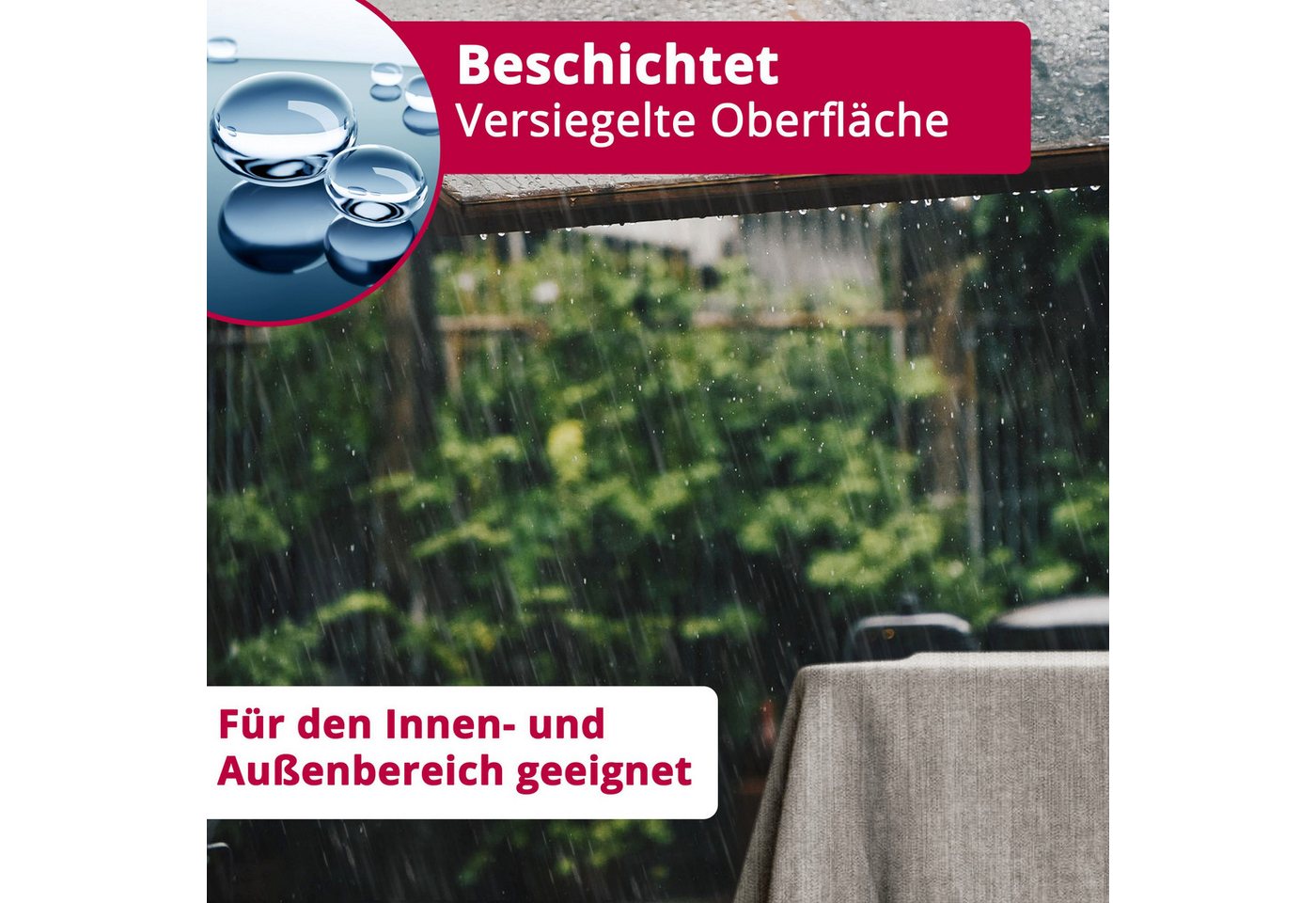 DecoHomeTextil Heimtextilmanufaktur Tischdecke Wachstuch Wachstischdecke Gartentischdecke gefaltet – Bild 4 von 4