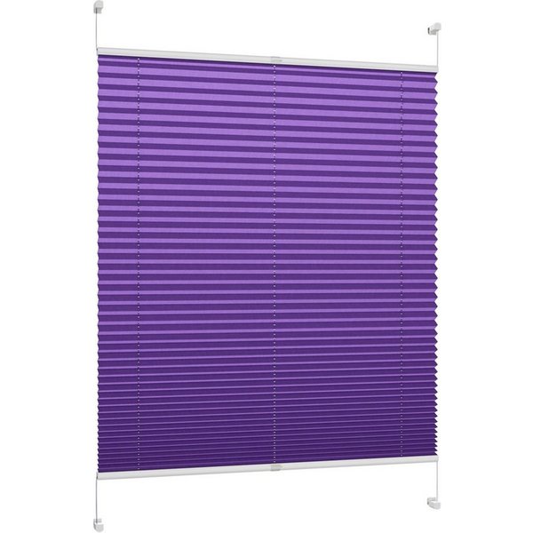 DécoProfi Plissee Plissee Klemmfix ohne Bohren, blickdicht, ohne Bohren, verspannt, Klemmfix, Stufenlos verstellbar