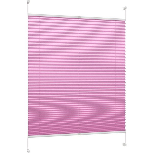 DécoProfi Plissee Plissee Klemmfix ohne Bohren, blickdicht, ohne Bohren, verspannt, Klemmfix, Stufenlos verstellbar