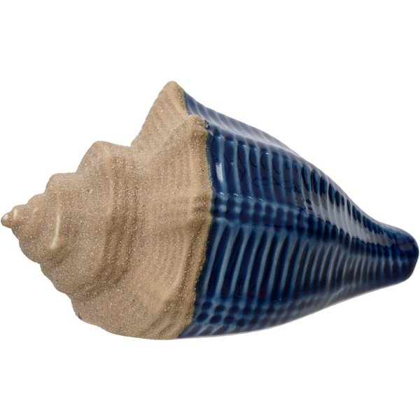 Decoris season decorations Dekoobjekt, Muschel Deko Maritim 15x8cm Porzellan Blau / Beige