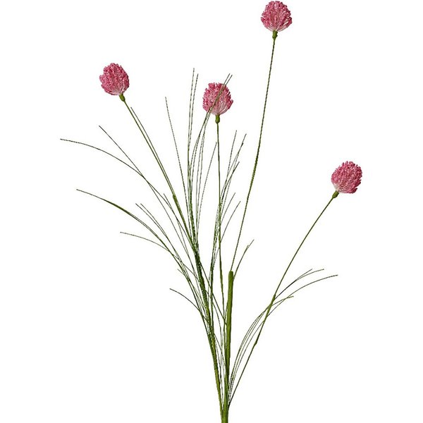Kunstblume, Decoris season decorations, Künstlicher Zierlauch mit Stiel 74cm Rosa
