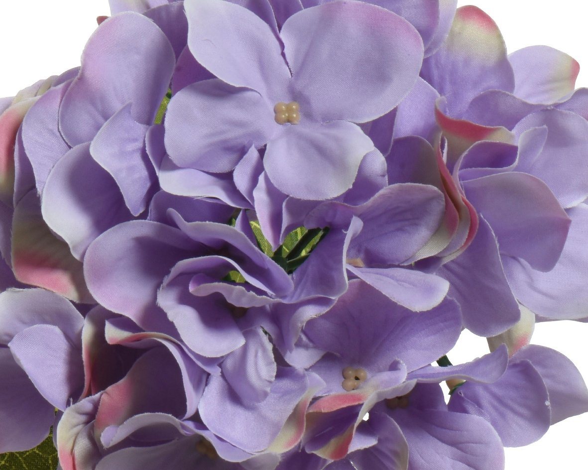 Kunstblume, Decoris season decorations, Kunstblumen Hortensie mit Stiel 66cm Lila – Bild 2 von 3