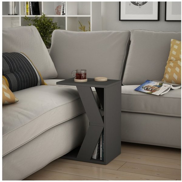 Decortie Beistelltisch Naze (pack, 1 Tisch), Moderner C-Modell Beistelltisch, Mehrzweck, 40 x 30 x 57 cm