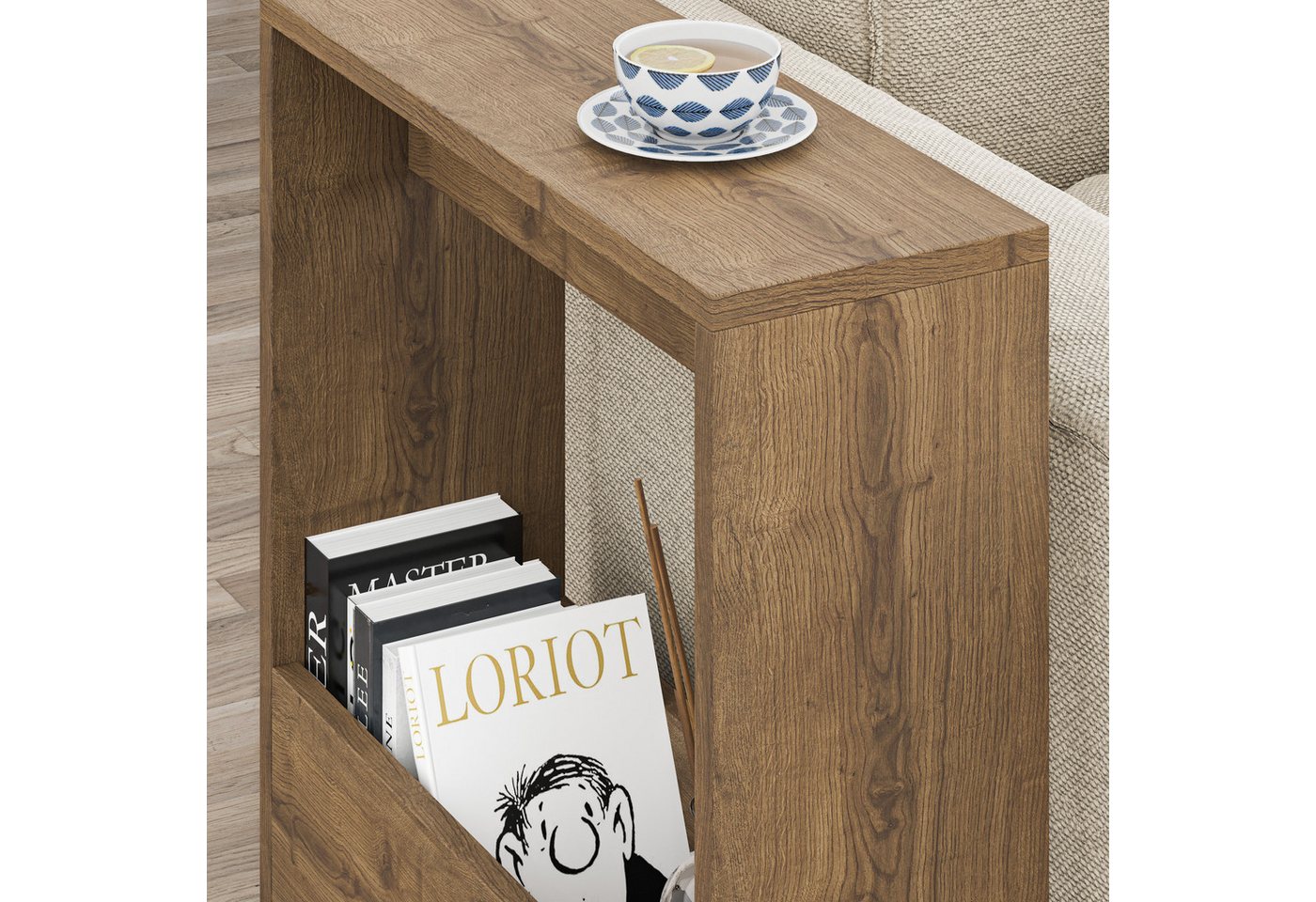 Decortie Beistelltisch Simpi (pack), Moderner Beistelltisch, Mehrzweck mit Kreativität, 55 x 20 x 60 cm – Bild 4 von 5