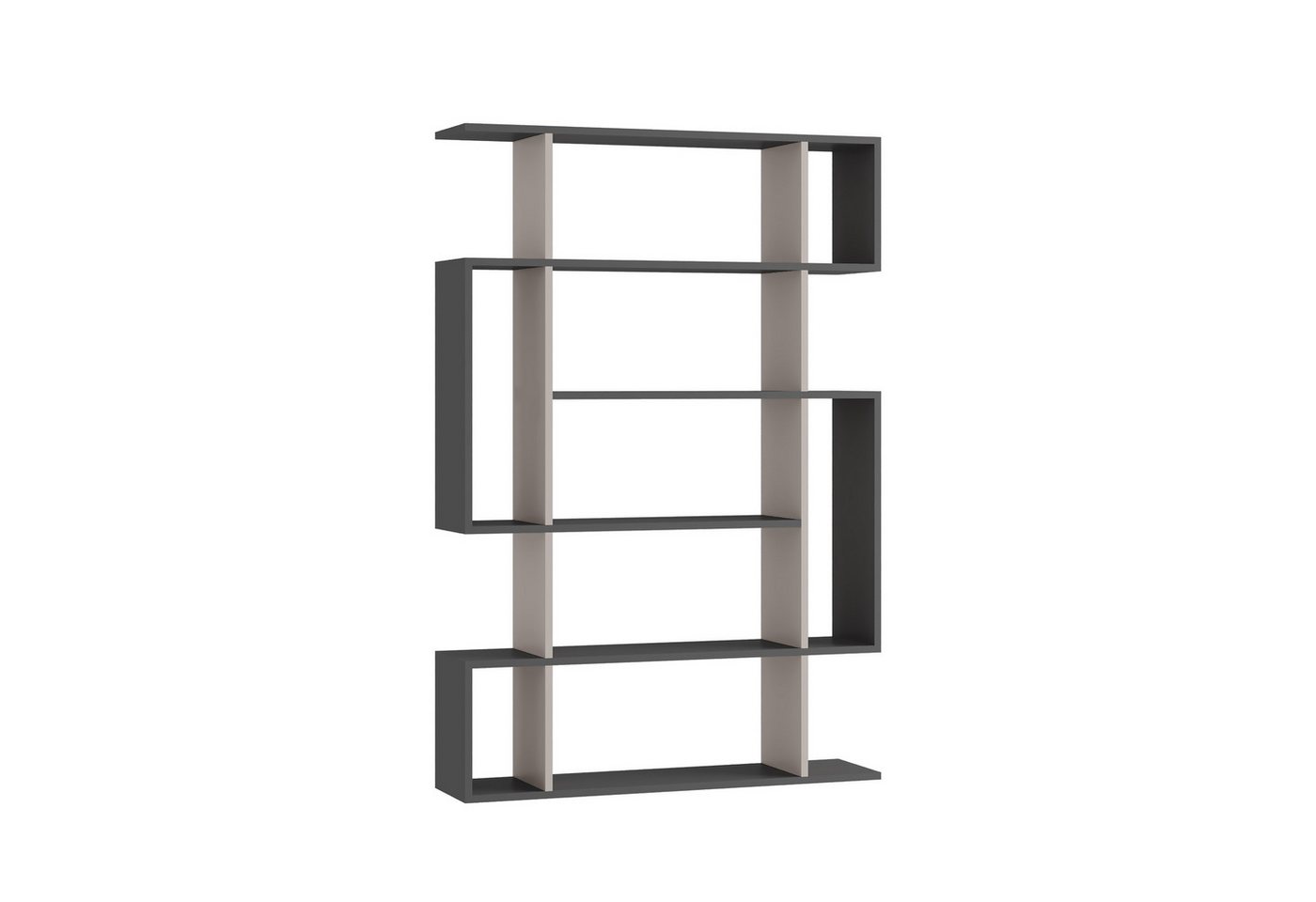 Decortie Bücherregal Mito, Standregal Bücherregal Holz Wohnzimmer, 108,5 x 25,5 x 161 cm – Bild 3 von 5