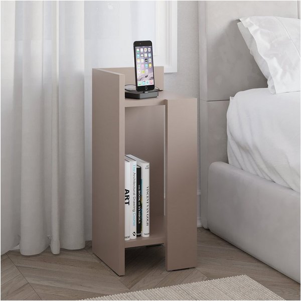 Decortie Nachttisch Elos (pack), Modern Nachttisch Linkes Modul, 27 x 25 x 60 cm