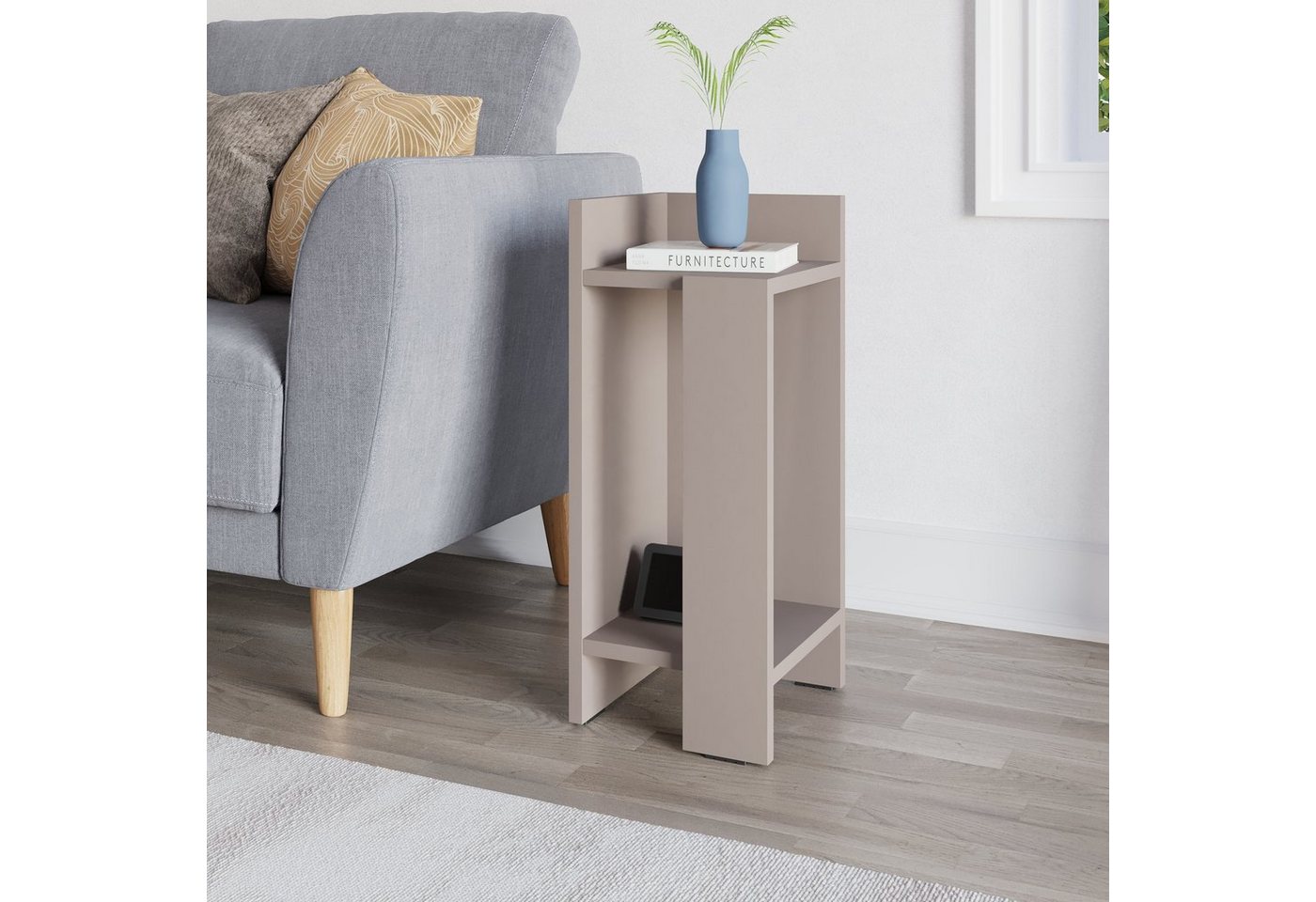 Decortie Nachttisch Elos (pack), Modern Nachttisch Linkes Modul, 27 x 25 x 60 cm – Bild 5 von 5