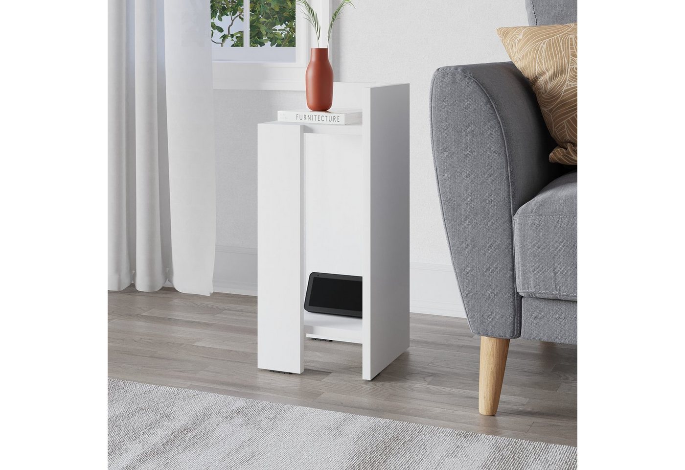 Decortie Nachttisch Elos (pack, 1 Nachttisch), Modern Nachttisch Rechtes Modul, 27 x 25 x 60 cm – Bild 4 von 5