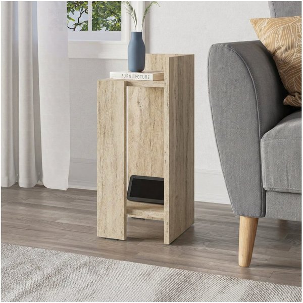 Decortie Nachttisch Elos (pack, 1 Nachttisch), Modern Nachttisch Rechtes Modul, 27 x 25 x 60 cm