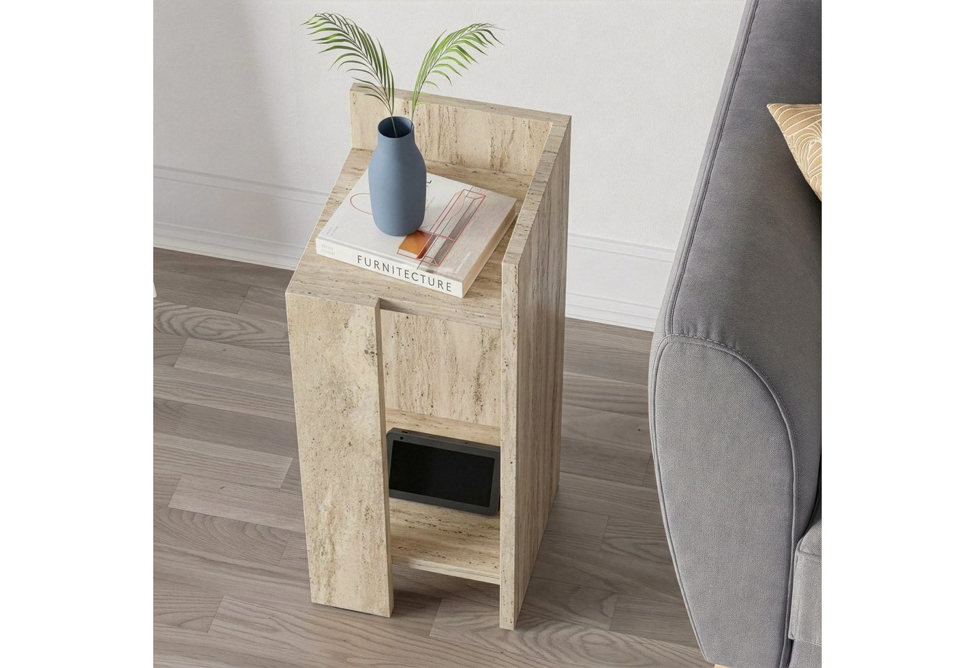 Decortie Nachttisch Elos (pack, 1 Nachttisch), Modern Nachttisch Rechtes Modul, 27 x 25 x 60 cm – Bild 3 von 5