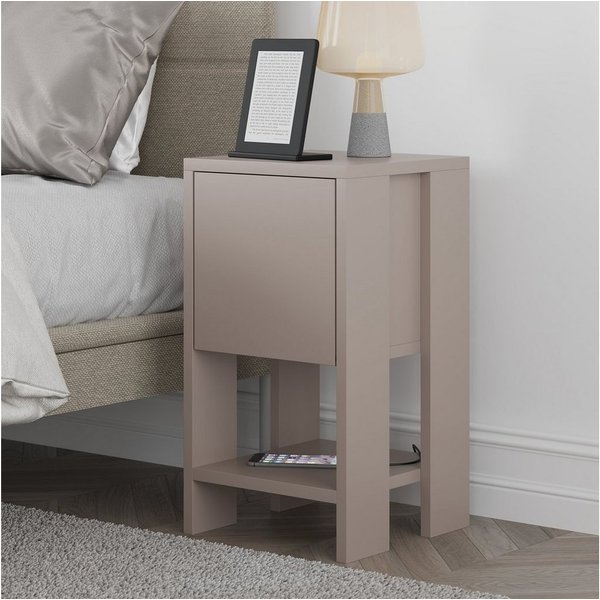 Decortie Nachttisch Ema, Modern Nachttisch, 30 x 30 x 55 cm, Schlafzimmermöbel