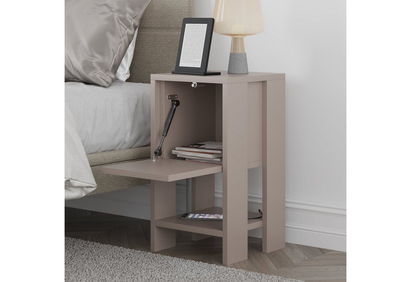 Decortie Nachttisch Ema, Modern Nachttisch, 30 x 30 x 55 cm, Schlafzimmermöbel – Bild 5 von 5