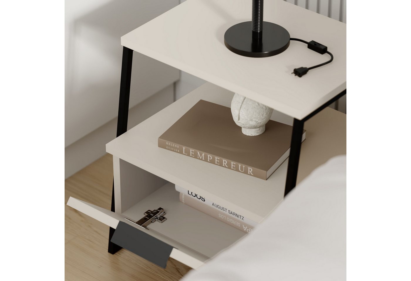 Decortie Nachttisch Pal Moderner Nachttisch, 45 x 41 x 50 cm (1 Tisch), Moderner Nachttisch, 45 x 41 x 50 cm – Bild 4 von 5