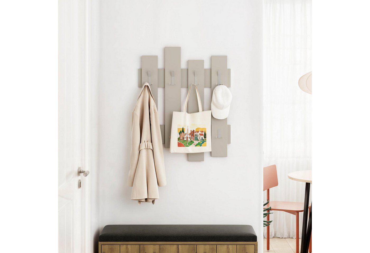 Decortie Wandgarderobe Wave, Aufhänger/ Hänger, 69 x 4 x 81 cm – Bild 4 von 5