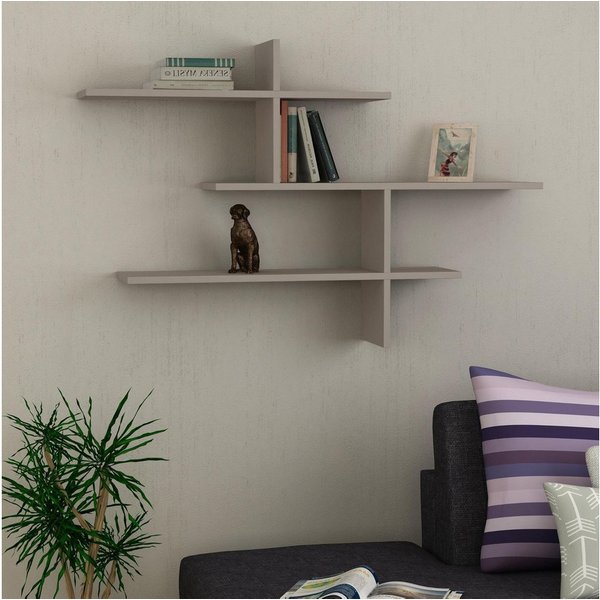 Decortie Wandregal Leo, Modernes Wandregal, Schwimmendes Regal, 22 x 123 x 80,5 cm