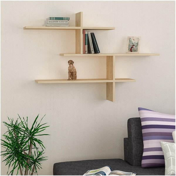 Decortie Wandregal Leo, Modernes Wandregal, Schwimmendes Regal, 22 x 123 x 80,5 cm
