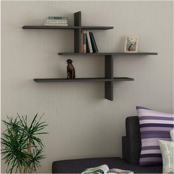 Decortie Wandregal Leo, Modernes Wandregal, Schwimmendes Regal, 22 x 123 x 80,5 cm