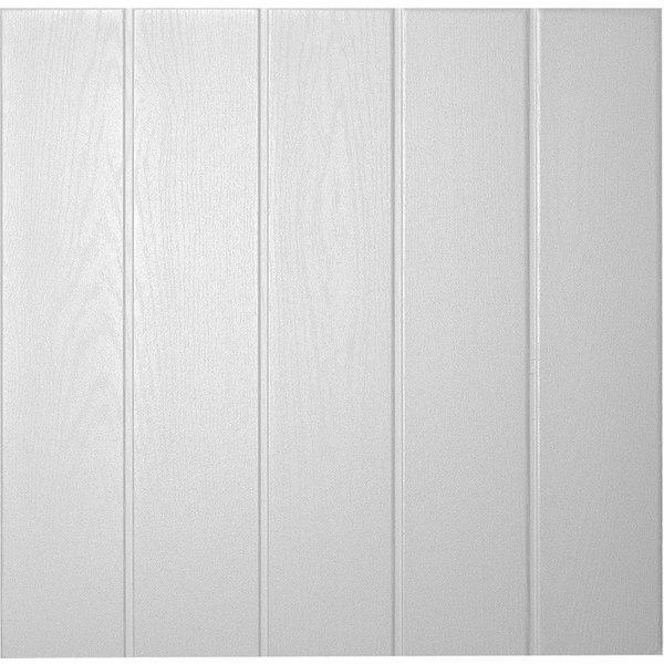 Decosa Deckenpaneel Deckenplatte Athen weiß EPS Holz-Optik - 10 Pack (20 qm), BxL: 50x50 cm, 2 qm