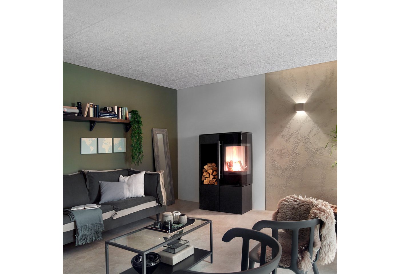 Decosa Deckenpaneel Deckenplatte Dublin (AP 106), 50 x 50 cm - 10 Pack (20 qm), BxL: 50x50 cm, 2 qm – Bild 5 von 5