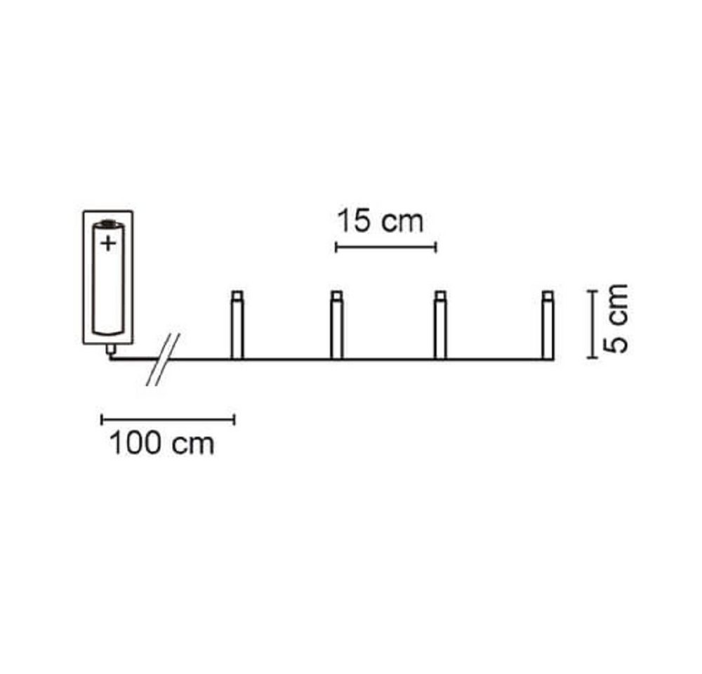 DecoTrend LED Stern Sterntaler LED-Stern, 1 warmweiße LED, mit Batteriebox, weiß – Bild 3 von 3