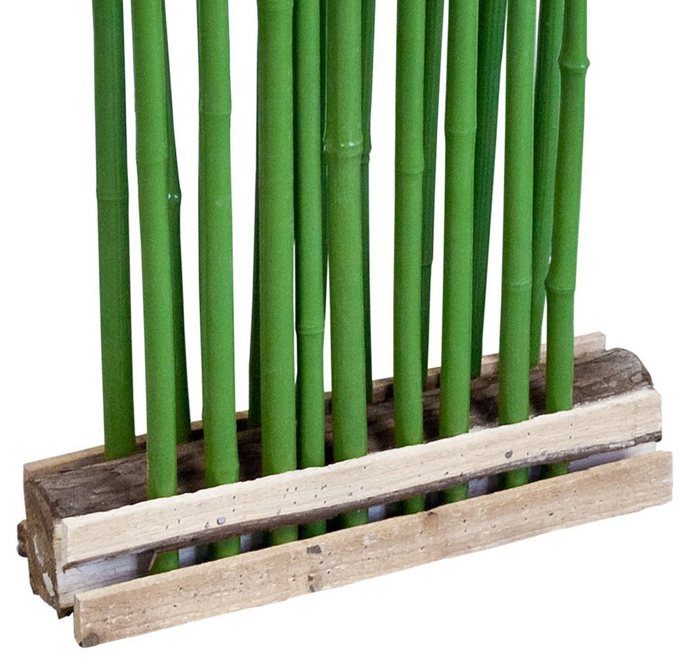 Kunstbambus Bambus Sichtschutz Element Stand Künstliche Pflanze mit Echtholz 200cm Bambus, Decovego, Höhe 200 cm – Bild 5 von 5