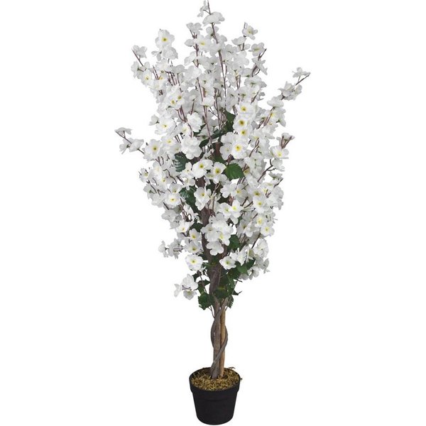 Kunstbaum Kirschbaum Kunstpflanze Kunstbaum Baum Künstliche Pflanze 120 cm Kirschbaum, Decovego, Höhe 120 cm