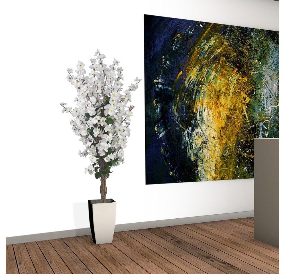 Kunstbaum Kirschbaum Kunstpflanze Kunstbaum Baum Künstliche Pflanze 120 cm Kirschbaum, Decovego, Höhe 120 cm – Bild 5 von 5