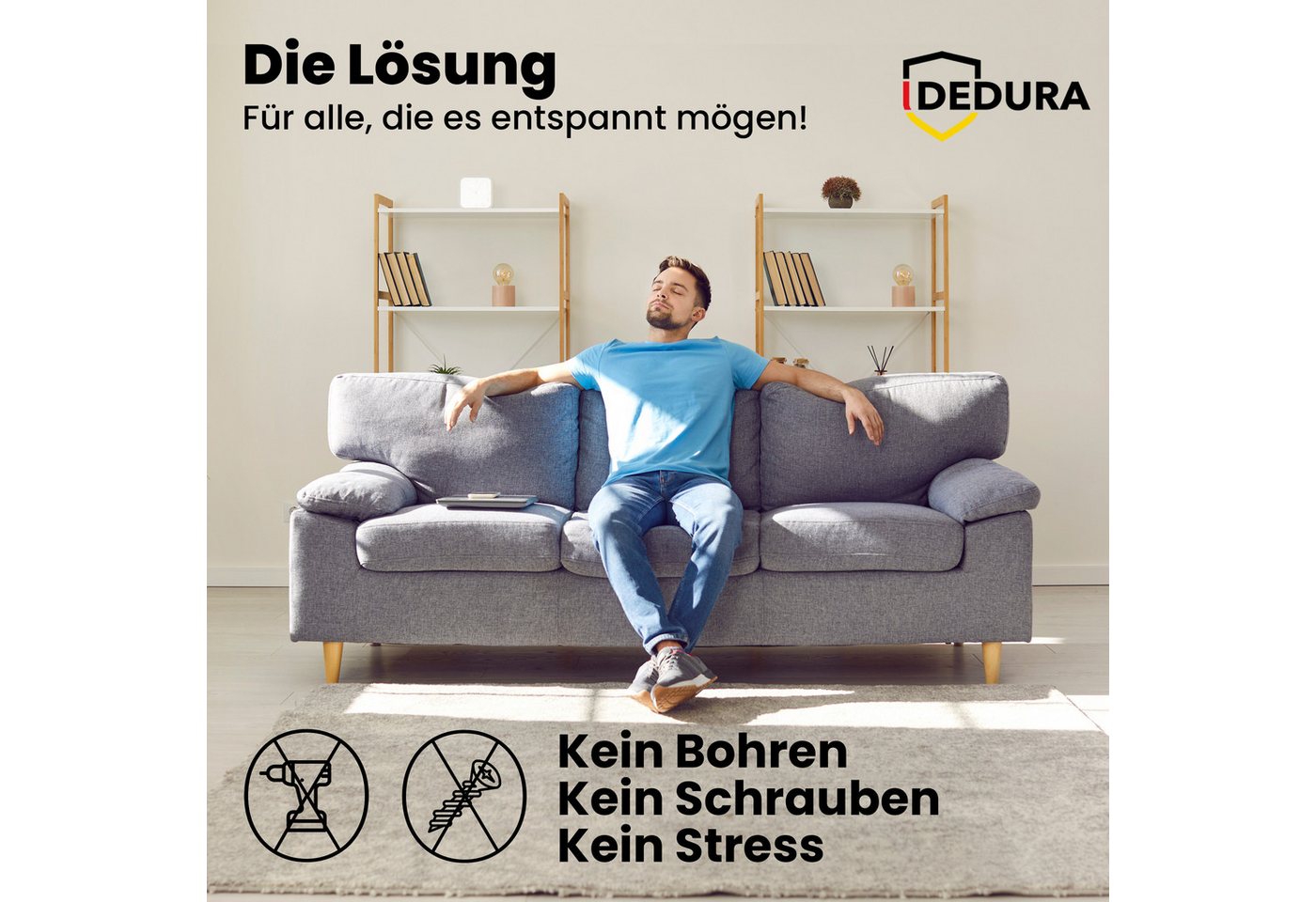dedura Deckenhalter Rauchmelder Magnethalter mit extra starken Klebepads, kein Bohren, (1-St) – Bild 2 von 5