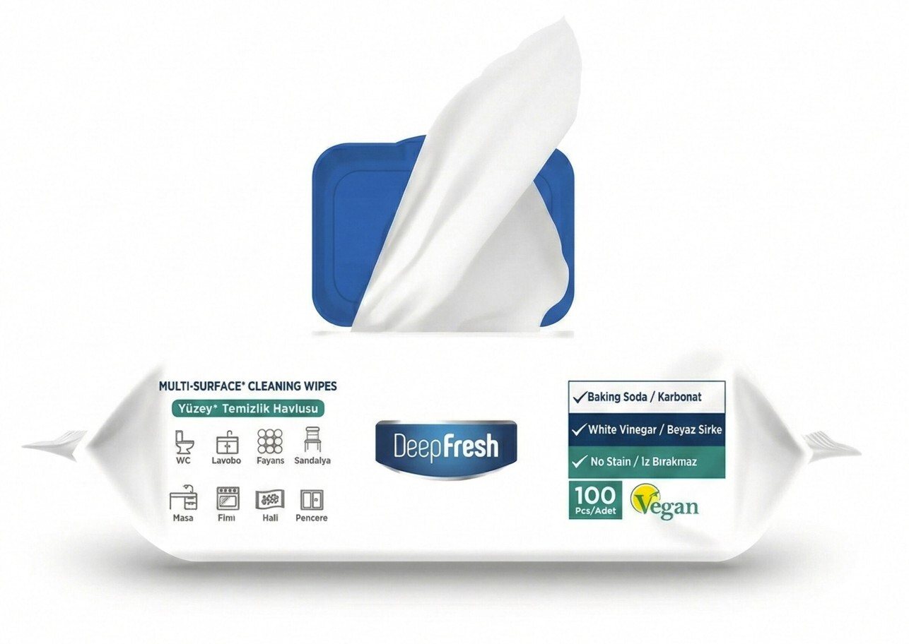 DeepFresh Allzweck-Reinigungstücher, Putztücher zum Putzen für Haushalt & Alltag Reinigungstücher (22x22 cm, 12er-Set, 12-tlg., 12 Packungen mit 1.200 Tüchern,  – Bild 2 von 5