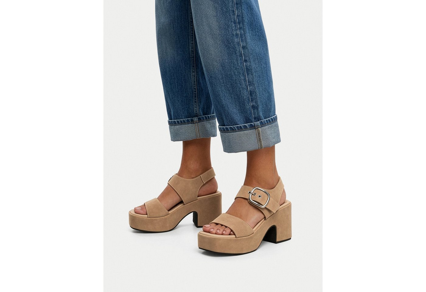 DeeZee Deezee Damen-Sandalen Beige Sandale – Bild 2 von 4