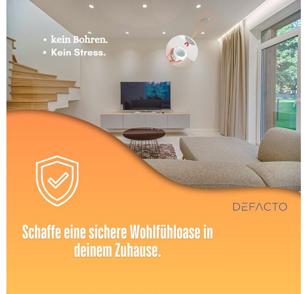 Defactoshop Magnethalter Magnetbefestigung Magnethalterung Magnetpad für Rauchmelder (10-St), Zur Befestigung Ihres Rauchmelders ohne Bohren oder Schrauben – Bild 5 von 5