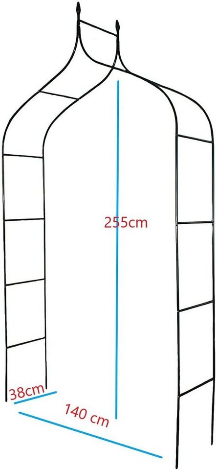 Defactoshop Rosenbogen Rosenbogen Rosensäule Gartenbogen Rankgitter Rankhilfe Spalier, verschiedene Merkmale – Bild 2 von 3