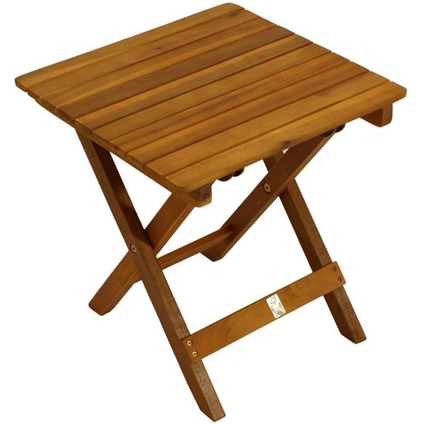 DEGAMO Beistelltisch MARA (1-St), quadratisch 38x38cm, Akazie geölt, klappbar